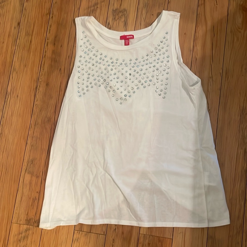 White Stud Tank Top
